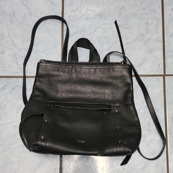 Botkier Black Leather Convertible Backpack City Chic Tote - Picture 6 of 6